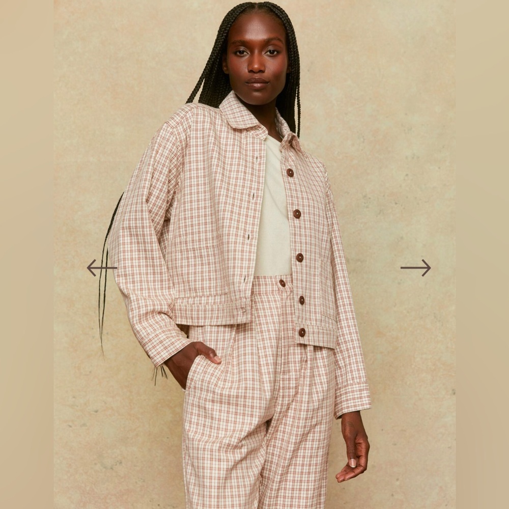 Plaid Tan Women's Jacket